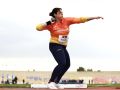 La atleta de la villa, durante la competición de Nicosia
