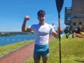 El de Pontedeume, en el embalse de Trasona celebrando su pase a la selección española