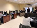Un momento de la visita de Aneiros a las alumnas del PIE