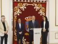 O alcalde de Ferrol, José Manuel Rey Varela, acompañado da concelleira de Turismo, Maica García, do presidente da Junta de Cofradías y Hermandades de la Semana Santa, Fernando Iguacel, e do presidente da Asociación de Empresarios de Hostalería de Ferrol e comarca, Emilio Vázquez, presentan o balance do impacto turístico da Semana Santa Ferrolá. Salón de recepcións.