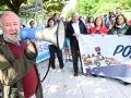 Apeadero de Perlio manifestación Foro polo Ferrocarril
