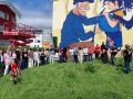 Ortigueira estrena nuevo mural que aúna la música y la tradición ortigueira celebracion mural