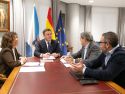 Un momento del encuentro mantenido recientemente entre González Formoso, García y Seijas