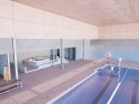Recreación por ordenador del interior de las instalaciones tras la rehabilitación