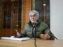 María José Leira Ambrós falando de alamedas históricas no Ateneo Ferrolán