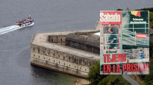 Fotomontaje del castillo de La Palma con la portada de "Sábado Gráfico" donde se publicaron las fotografías