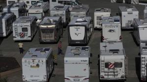 Autocaravanas aparcadas, en una imagen de archivo
