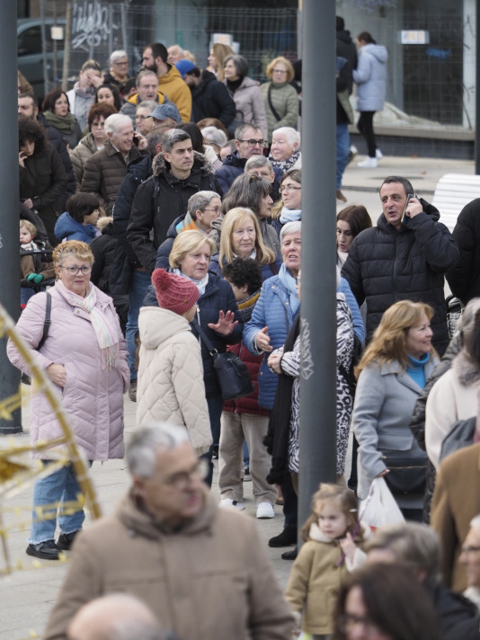 San Julián degustación arroz con leche en la plaza de Constitución