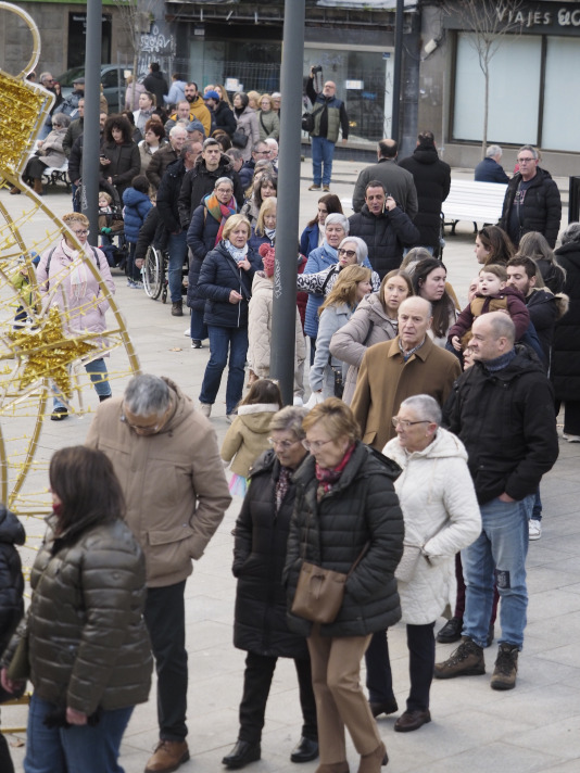 San Julián degustación arroz con leche en la plaza de Constitución