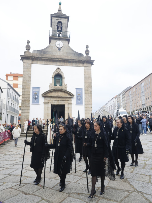 procesión de la Caridad y Silencio Cofradía Las AngustiasSemana Santa Ferrol 2026