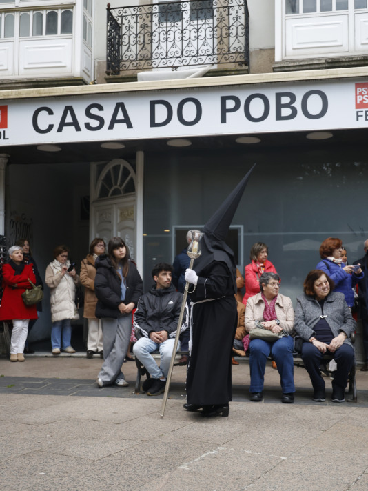procesión de la Caridad y Silencio Cofradía Las AngustiasSemana Santa Ferrol 2026