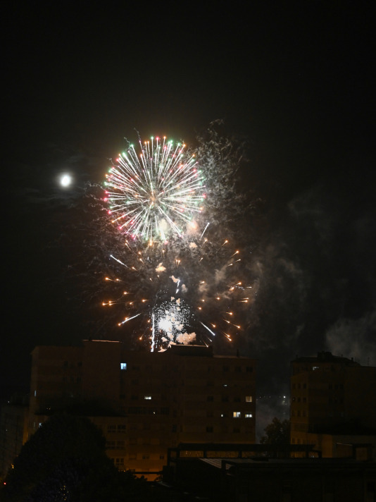 Fuegos artificiales. Fiestas de Caranza 2026