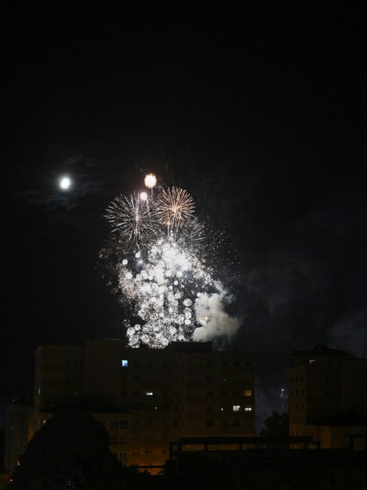 Fuegos artificiales. Fiestas de Caranza 2026