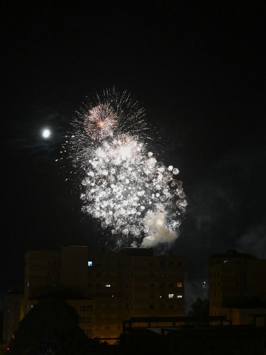 Fuegos artificiales. Fiestas de Caranza 2026