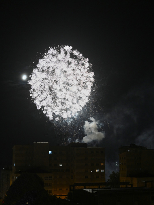 Fuegos artificiales. Fiestas de Caranza 2026