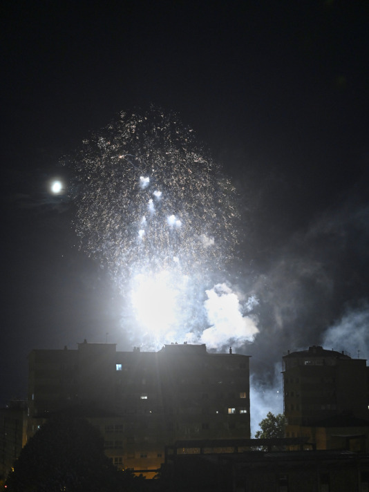 Fuegos artificiales. Fiestas de Caranza 2026
