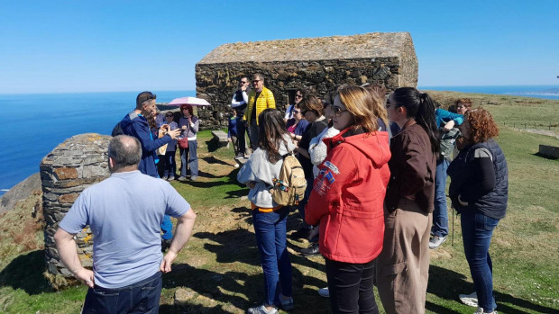 Visita de los guías de la asociación al Xeoparque Cabo Ortegal