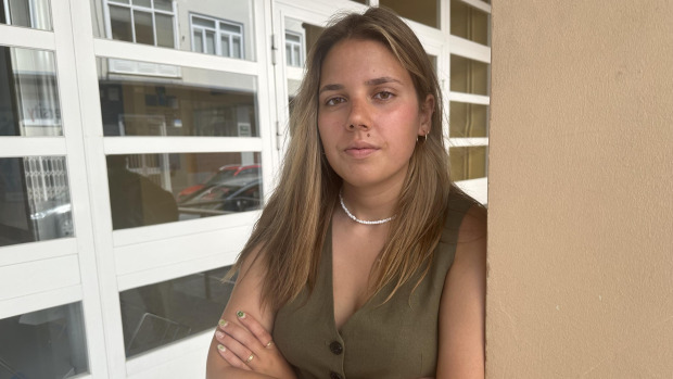 Elisa María Fraga Galdo, en la Facultade de Ciencias do Traballo de Ferrol