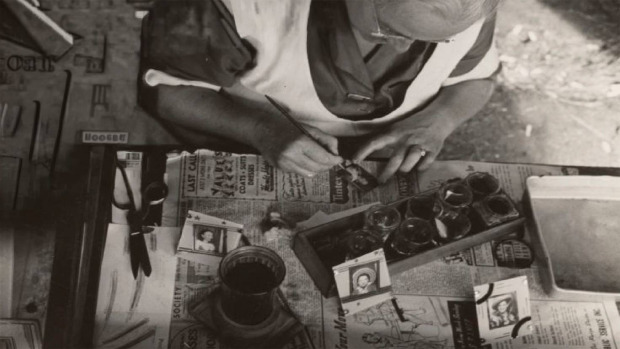 Fotografía exhibida no cartel do proxecto "Hai que verse nelas!"