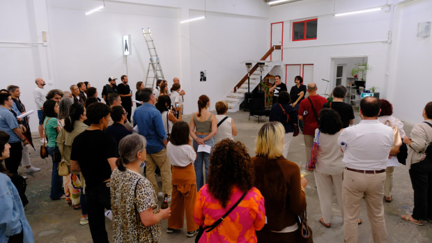 Inauguración de la exposición en la que dialogaron la obra de Suso Basterrechea y Pablo Quesada