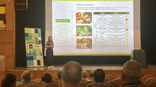 Imagen de archivo de una jornada sobre compost, en 2024, en la villa