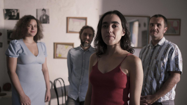 Integrantes da banda Copos de Avena, que abre unha xornada na que tamén actúan Abe Rábade & Antía Muíño