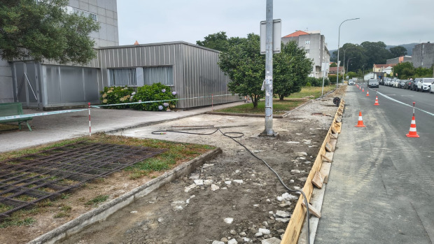 Estado de la zona, con los trabajos ya iniciados