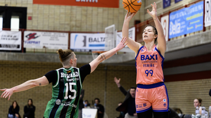El Baxi Ferrol, durante el partido contra el Joventut