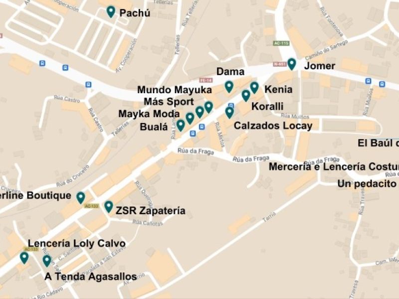 Mapa outlet Fene 2024