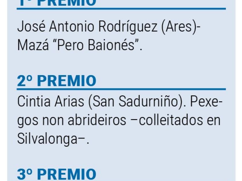 Ganadores concurso froita Feira Rural San Sadurniño