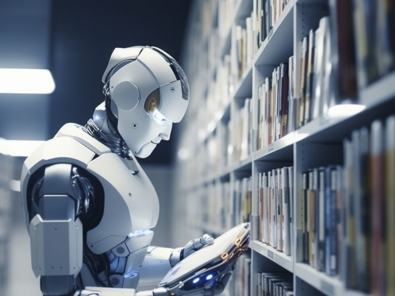 Robot que trabaja como bibliotecario en lugar de humanos