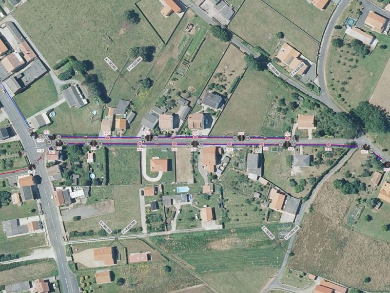 Vista au00e9rea trabajos saneamiento Naron Baltar