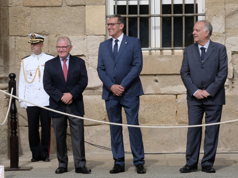 Naval personnel participating in a ceremony