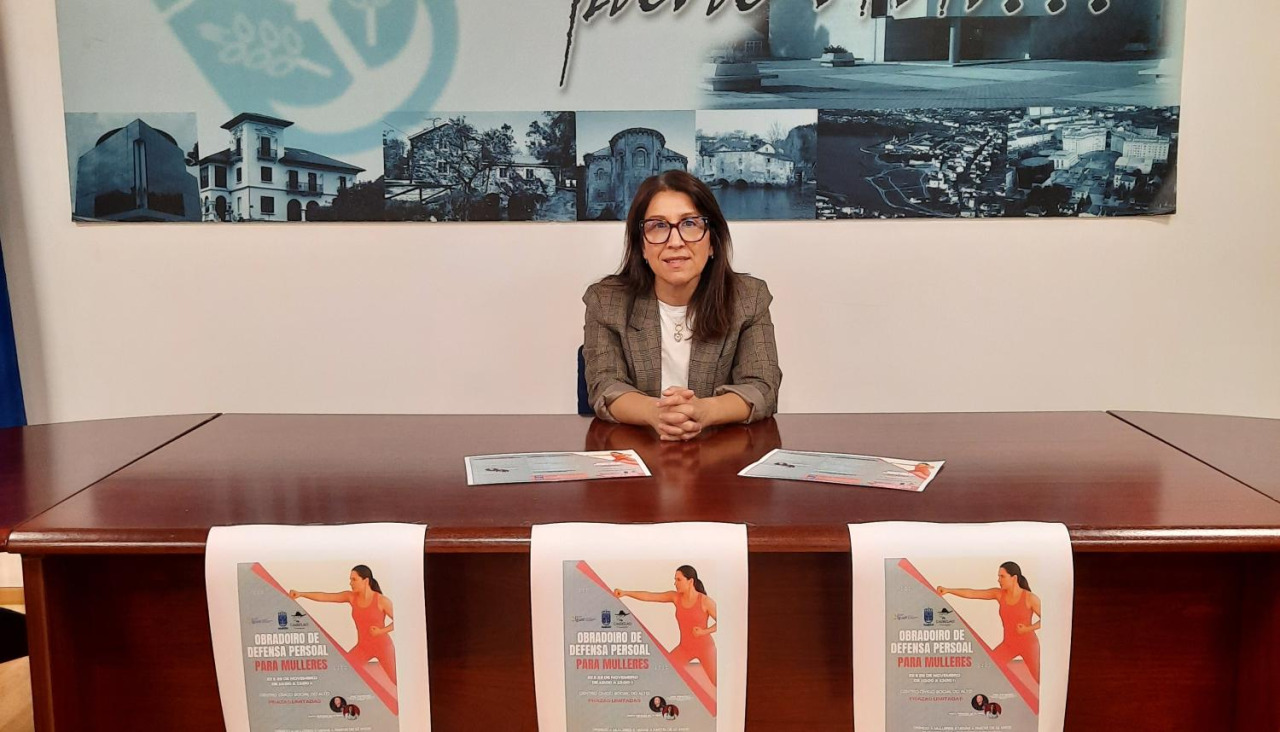María Lorenzo en la presentación del curso de defensa personal