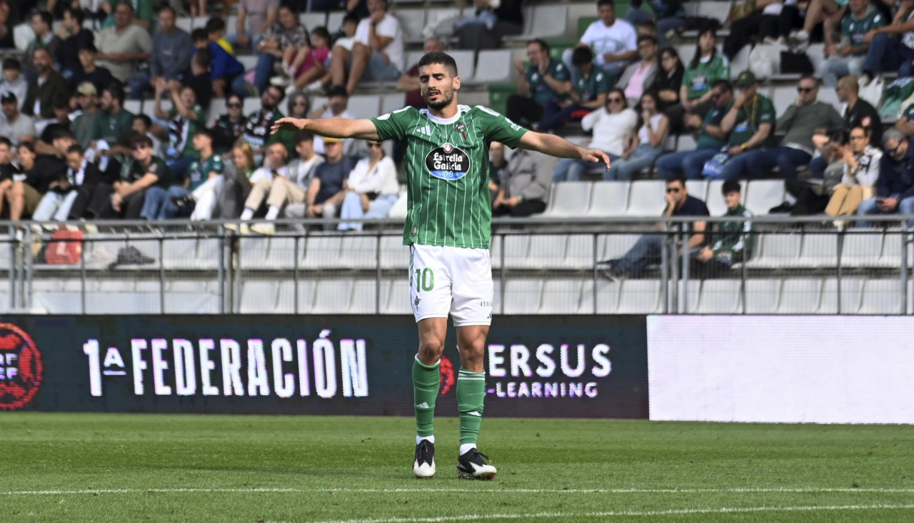 El jugador, durante el encuentro ante el Arenas 