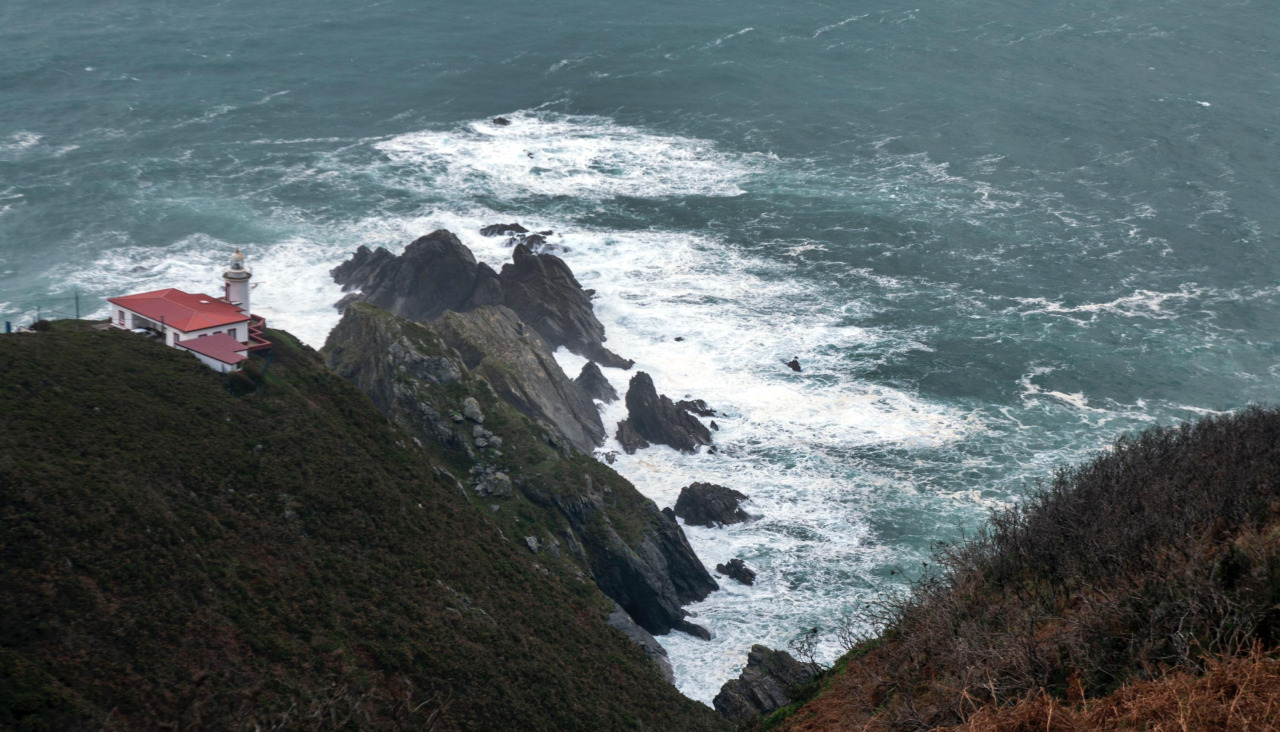 Temporal en el faro de Punta Candieira, en Cedeira, en imagen de archivo