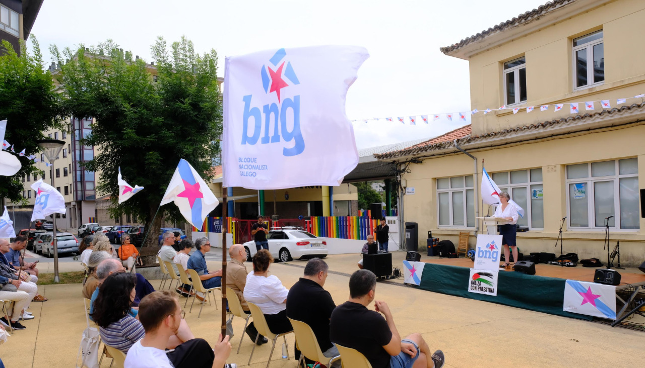 Un momento del Día da Patria celebrado en Narón