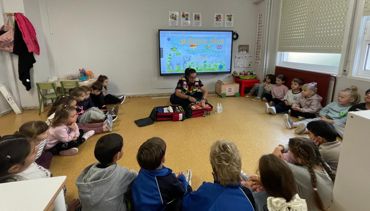 Un momento de la propuesta en el CEIP Virxe do Mar