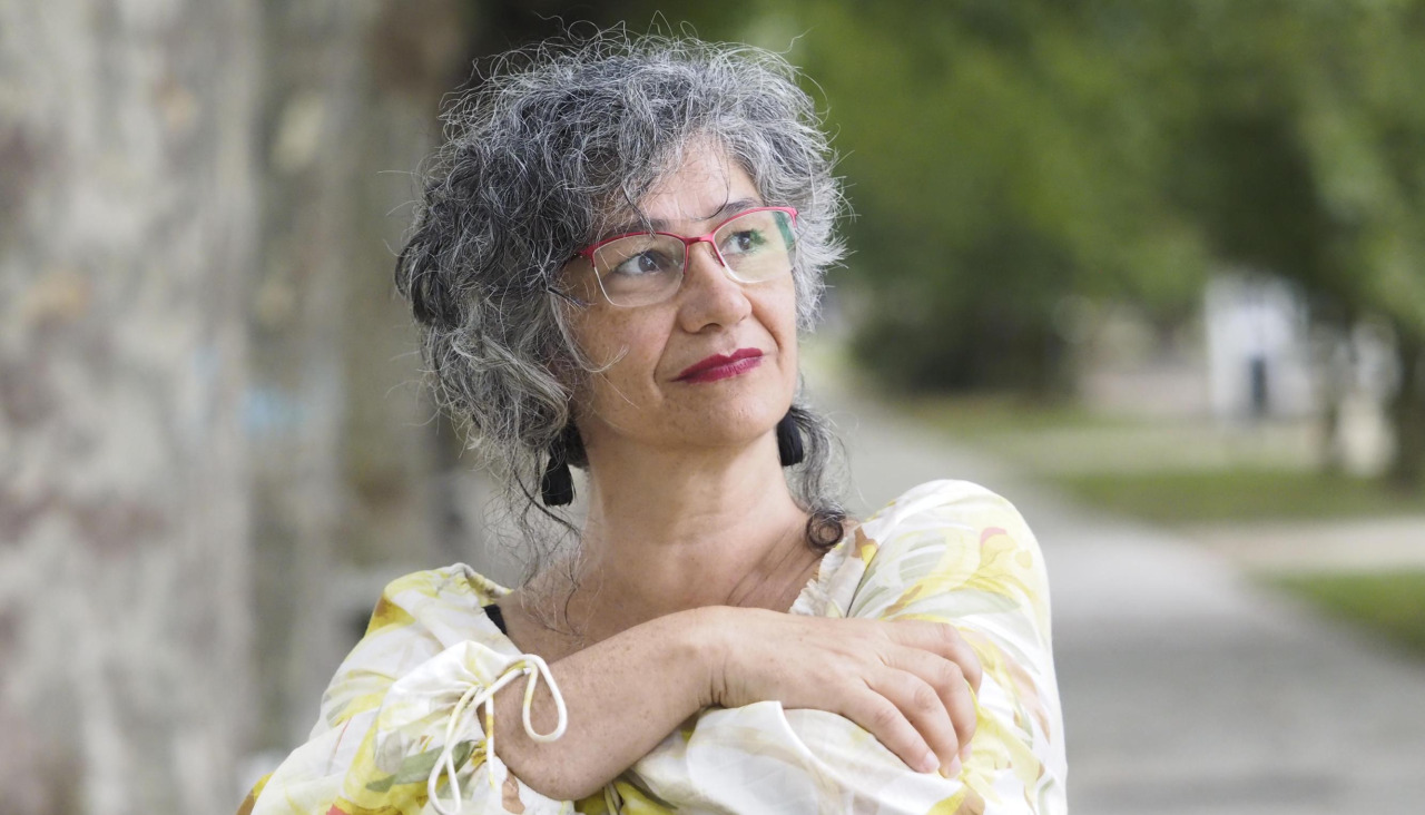 Eugenia Sanmartín, en la alameda de Suanzes el año pasado