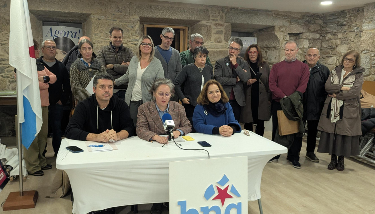 Rueda de prensa del BNG este miércoles en su sede de Ferrol