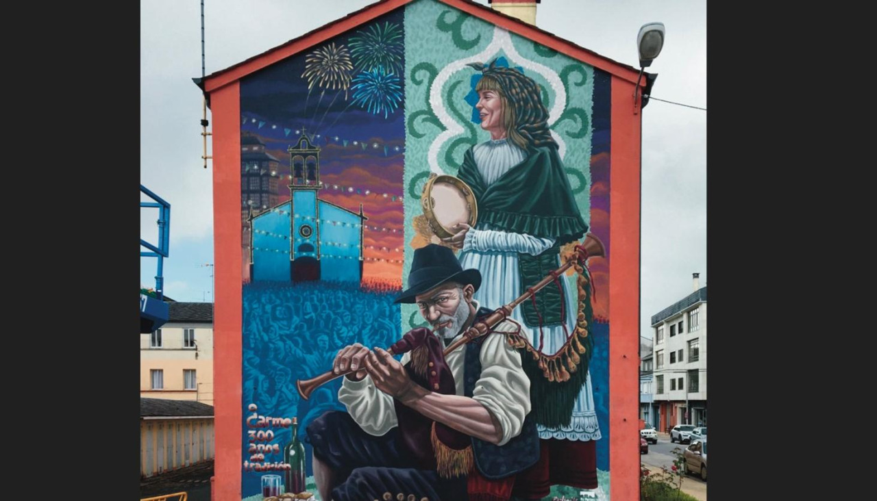 Un gaiteiro y una pandereteira protagonizan la obra, plagada de guiños a la cultura pontesa