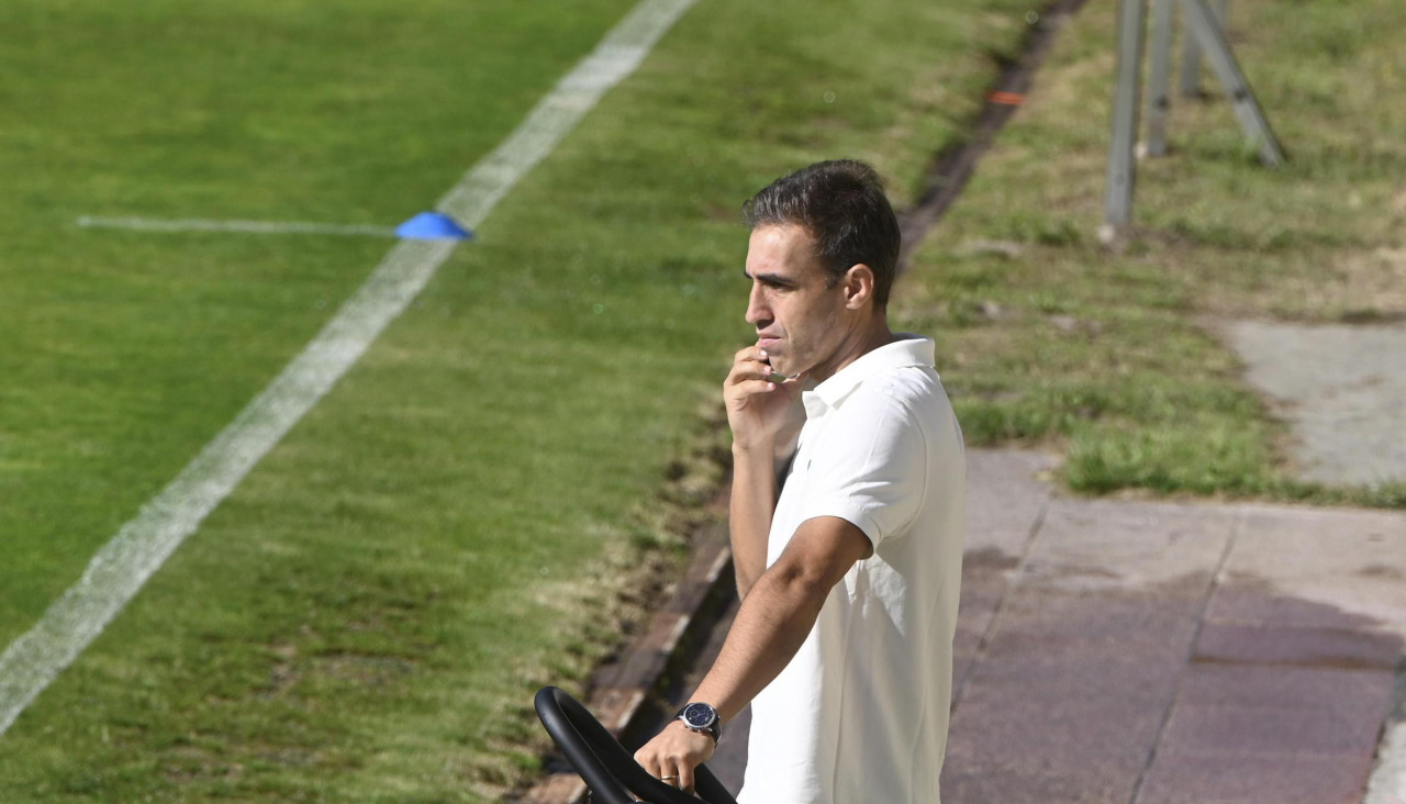 Rivas, durante uno de los entrenamientos del primer equipo