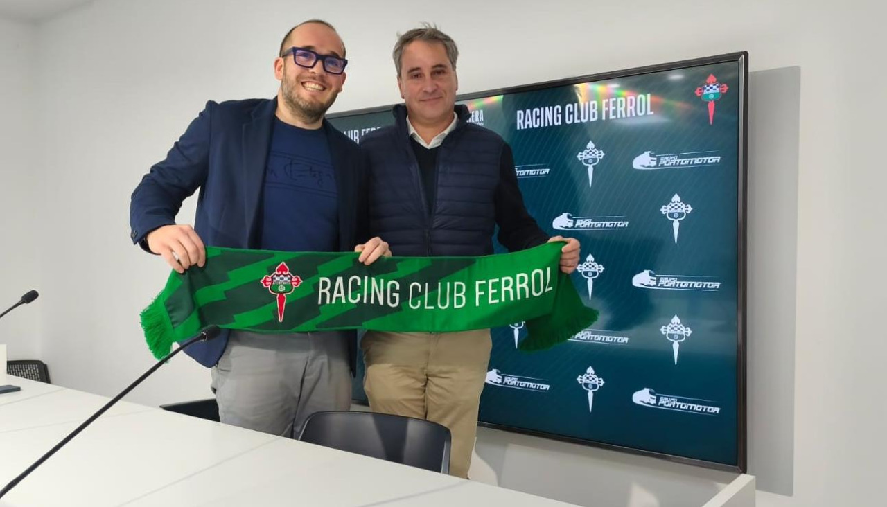 Agra y Alonso, en la presentación del partido patrocinado