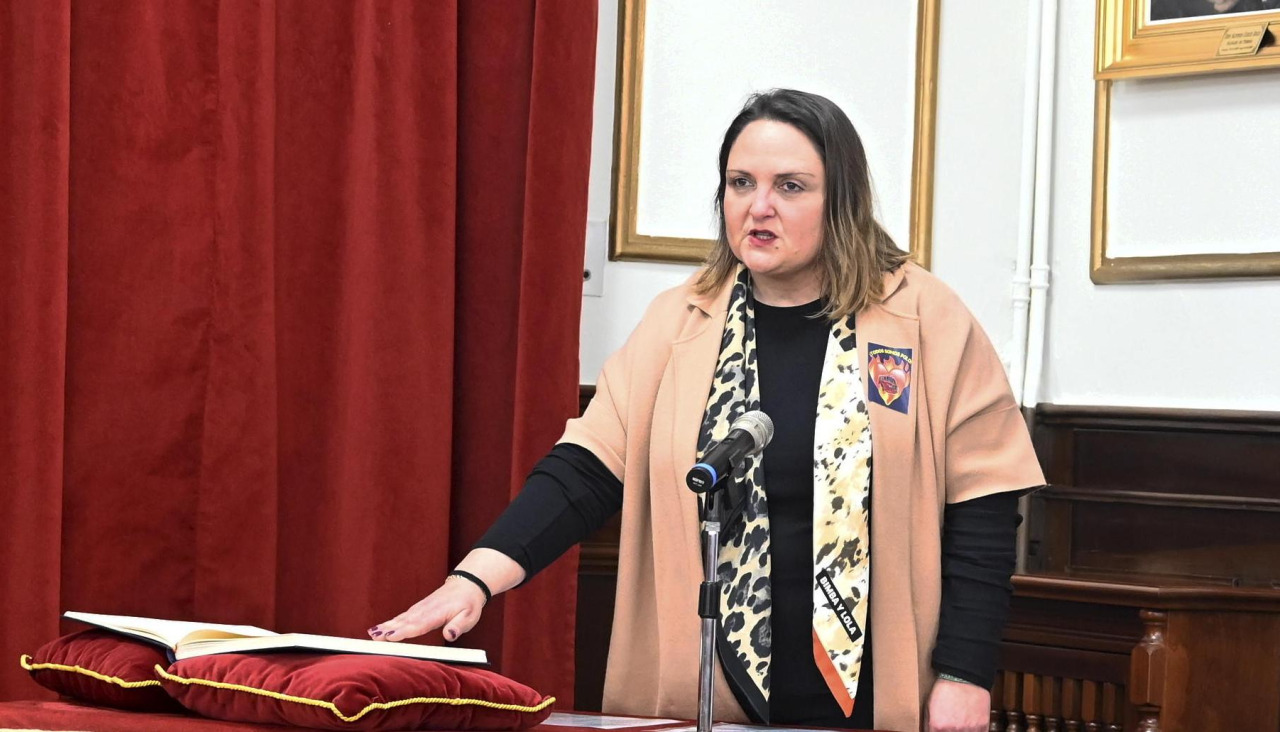 Verónica Gómez Formoso durante la toma de posesión del pasado jueves
