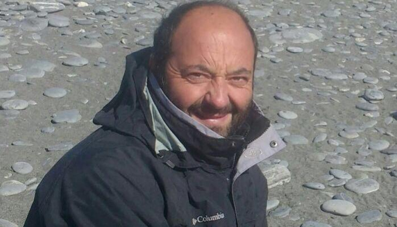 Ricardo Hevia en Georgia del Sur, en una de sus expediciones