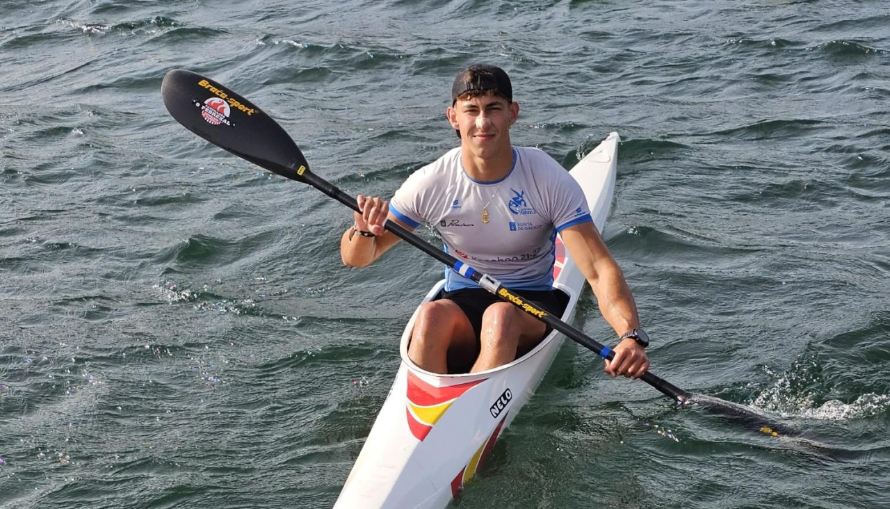 Óscar Allegue, momentos antes de competir en Verducido