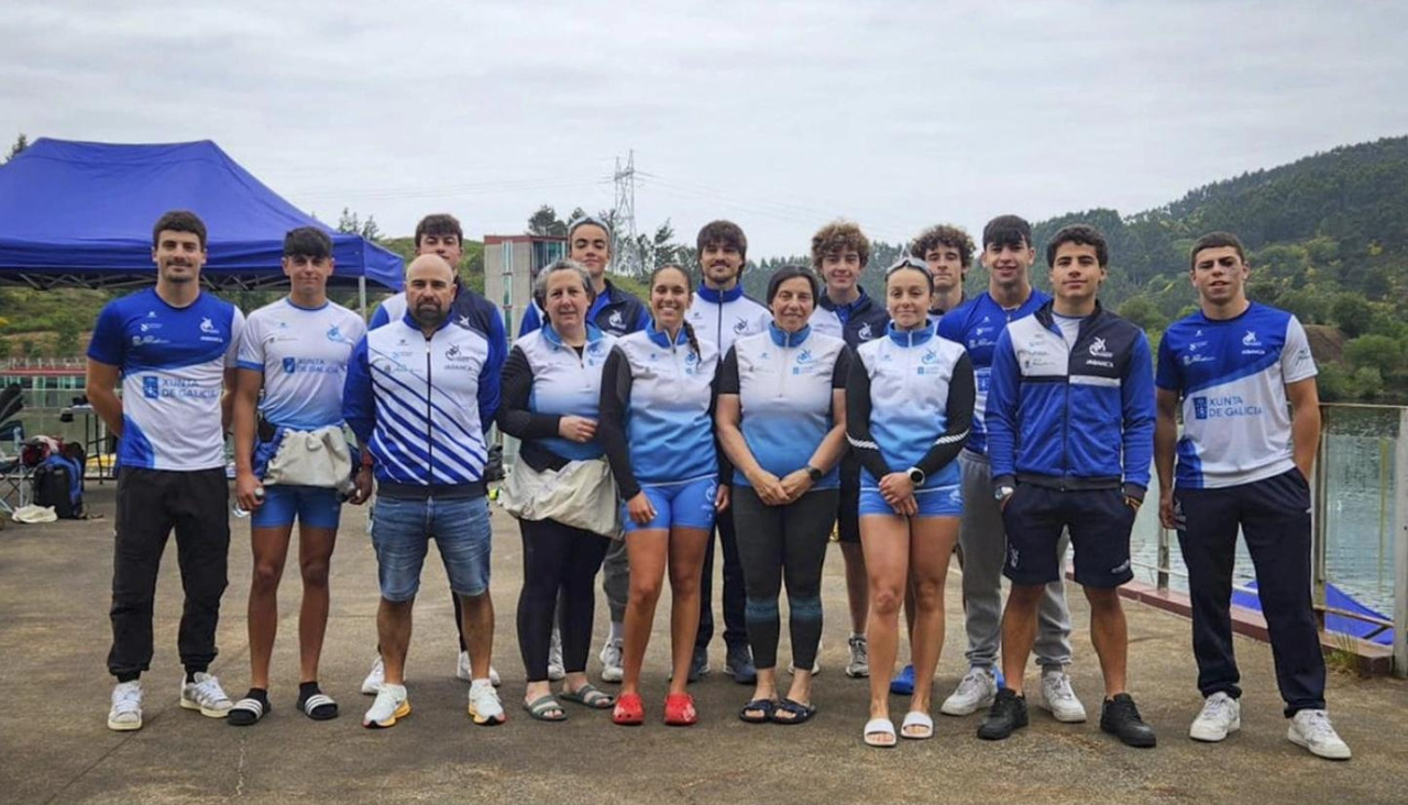 La delegación eumesa, en el embalse pontevedrés