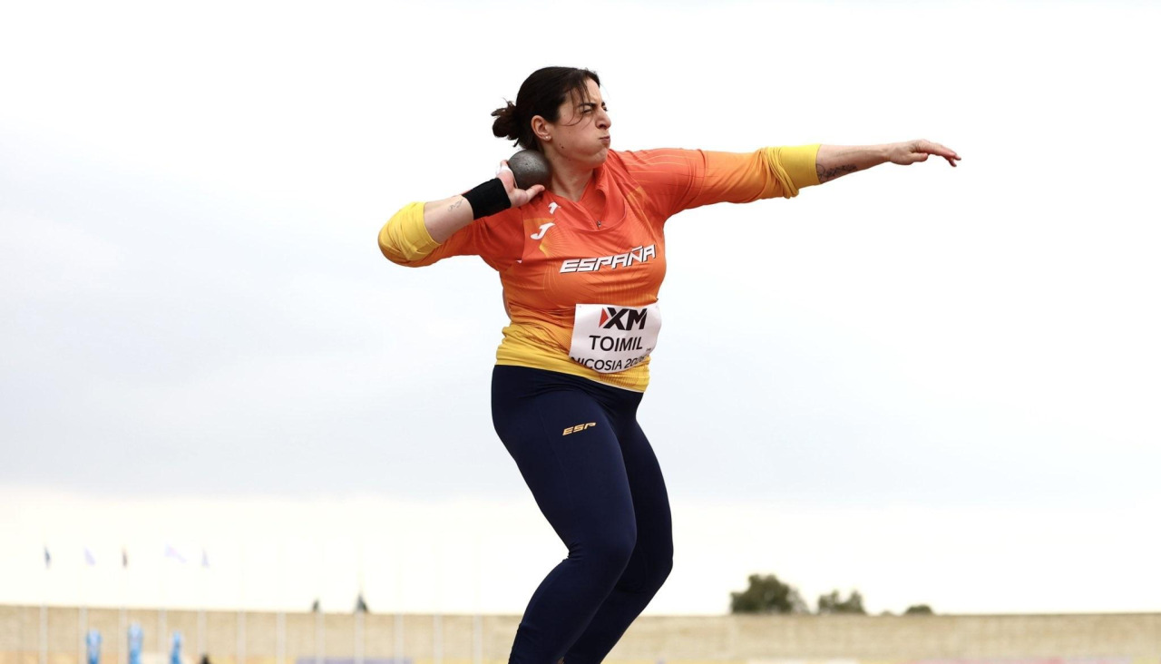 La atleta de la villa, durante la competición de Nicosia
