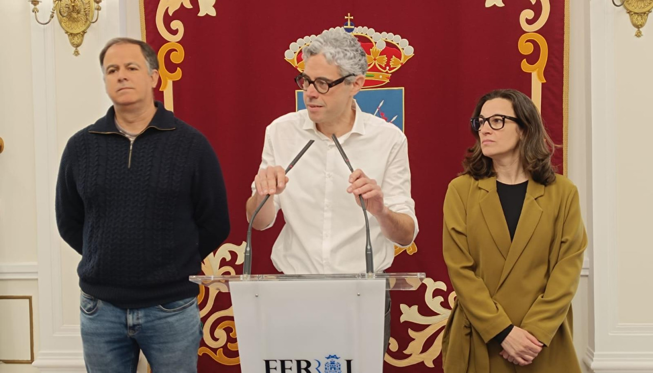Iván Rivas compareciendo este miércoles en el consistorio ferrolano