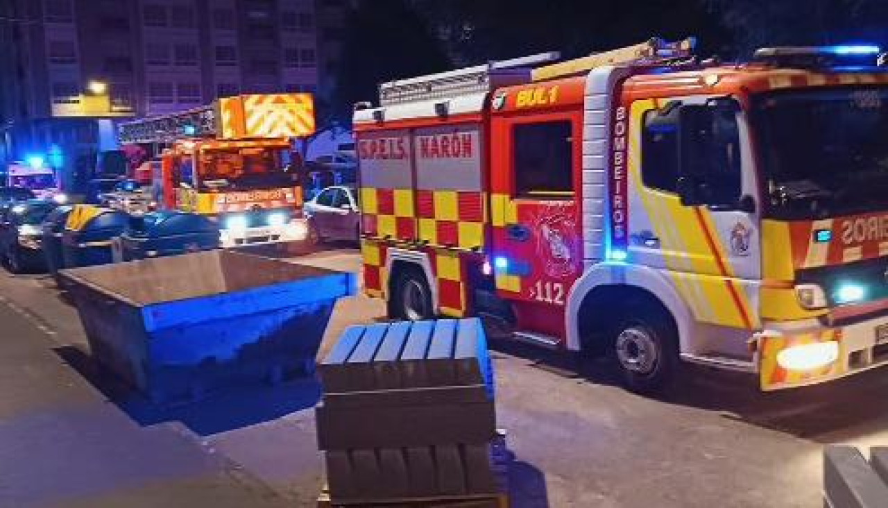 Intervención de los Bombeiros de Narón